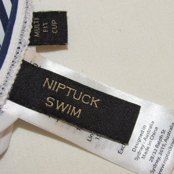Nip Tuck Sorrento Stripe JOANN One Piece Blue Swimsuit Women's 6 - Picture 8 of 9